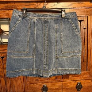 CAbi Blue Denim Mini Skirt